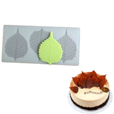 Moule silicone en forme de feuille ronde pour contour de gâteau
