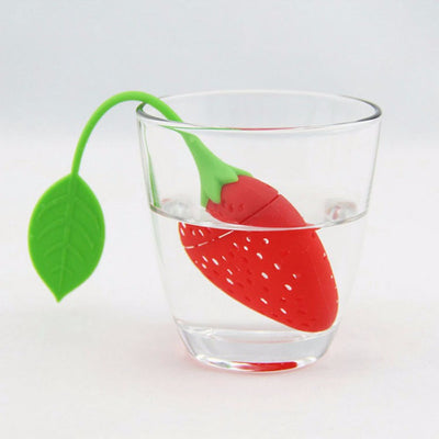 Lot de 2 boules à thé, épices pour infusion en forme de fraise et citron