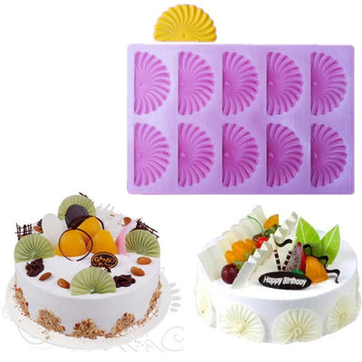 Moule silicone en forme d'éventails chocolats ou décorations