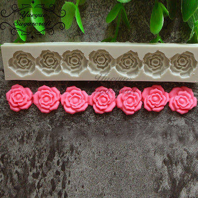Moule silicone 7 petites roses