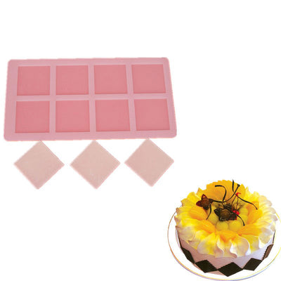 Moule silicone déco patisserie 8 carrés
