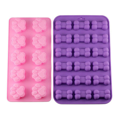 Moules silicone empreintes de pattes de chien et d'os