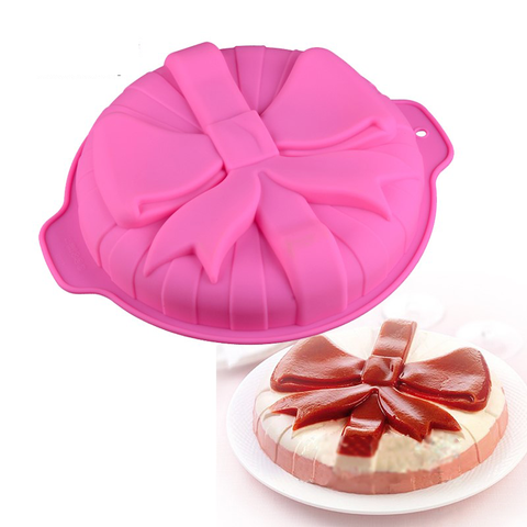 Moule silicone gâteau forme paquet cadeau circulaire