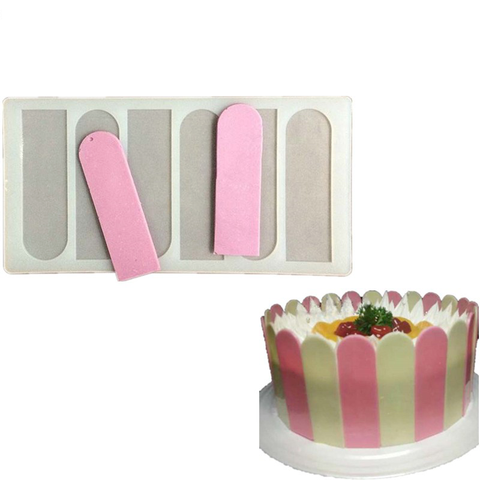 Moule silicone élégantes languettes de contour pour gâteau